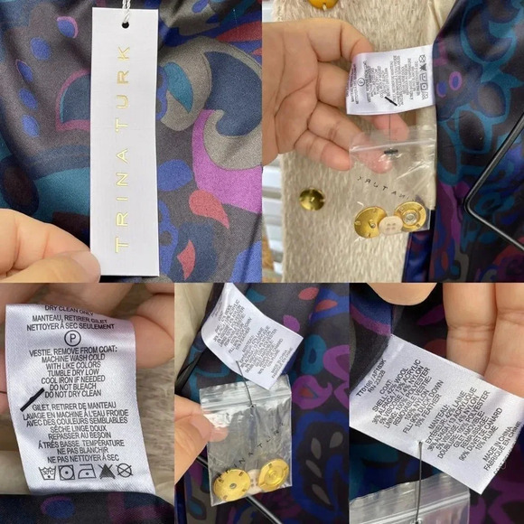 Trina Turk alpaca /wool autumn turtleneck coat size 12 - Picture 17 of 17